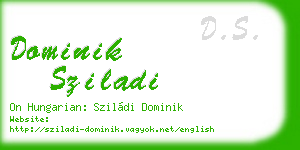 dominik sziladi business card